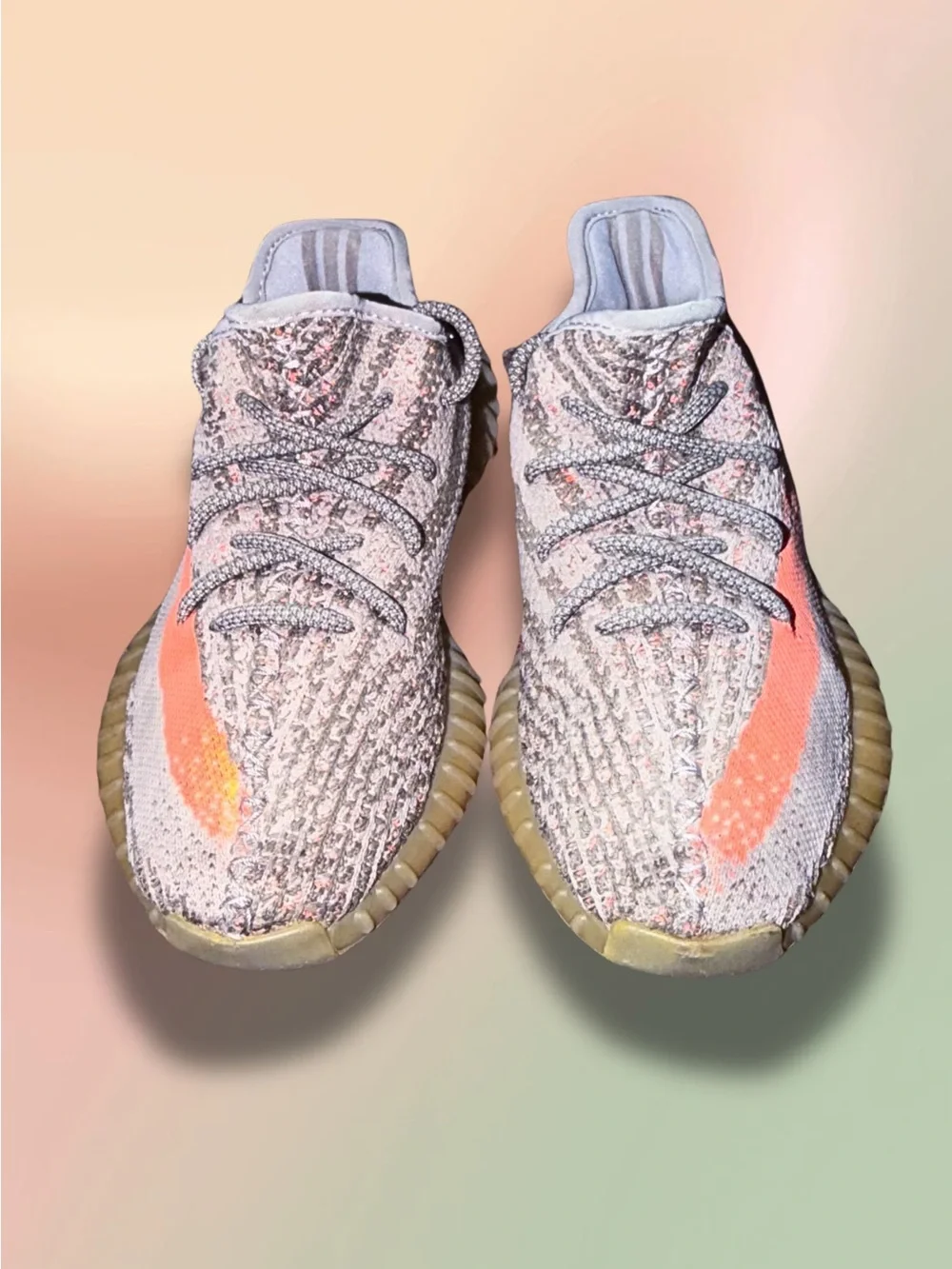 adidas Yeezy Boost 350 V2 Beluga BB1826 Youth 4.5 Grey Solar Red 2016